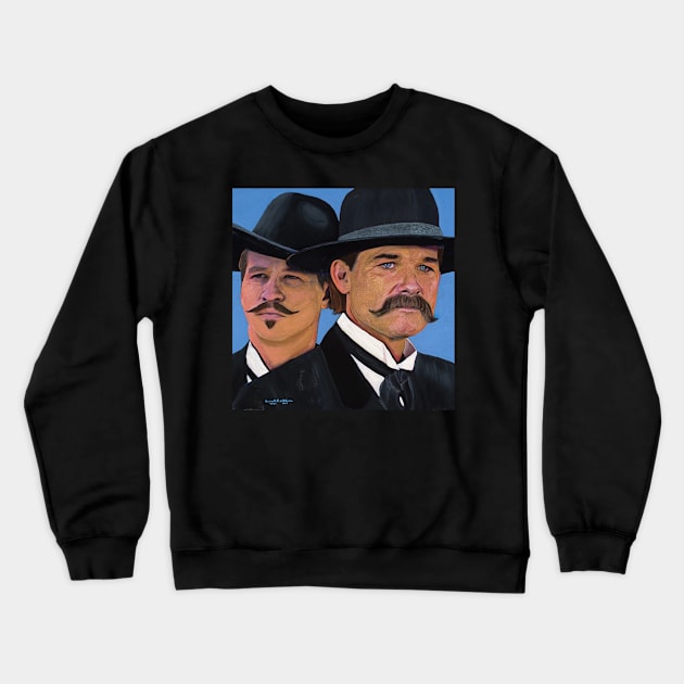 Tombstone Duo Crewneck Sweatshirt by Kenneth R Williams